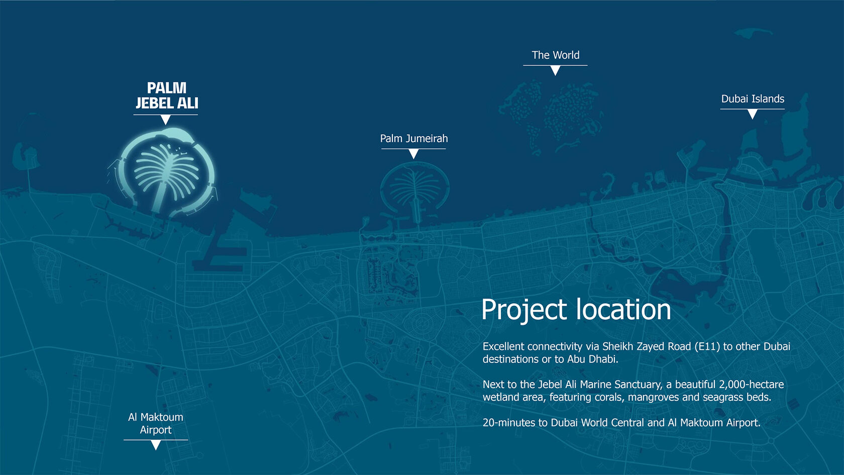 Palm Jebel Ali by Nakheel at Dubai Location Image