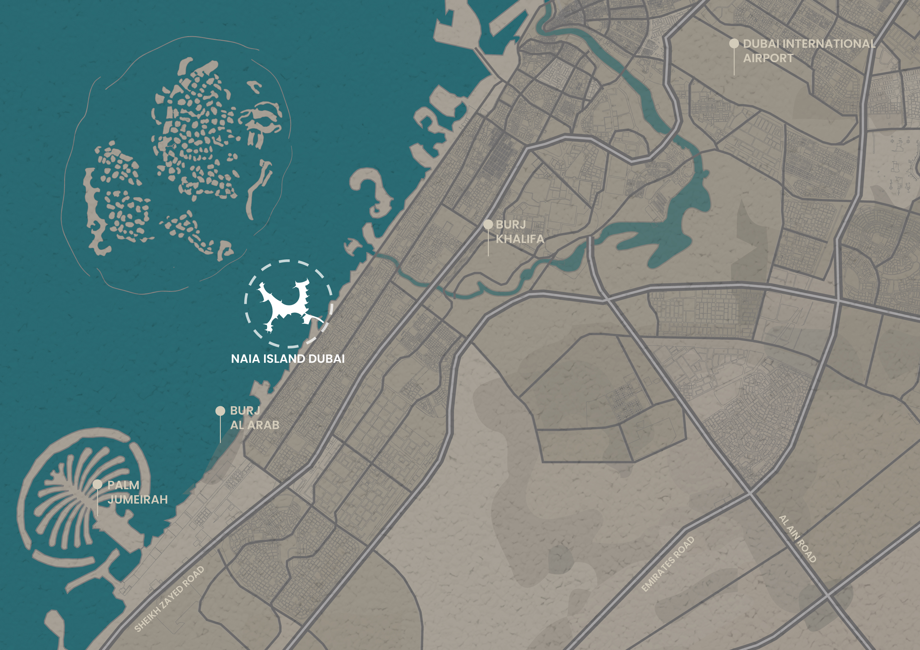 Naia at Dubai Island by Shamal Holding Location Image