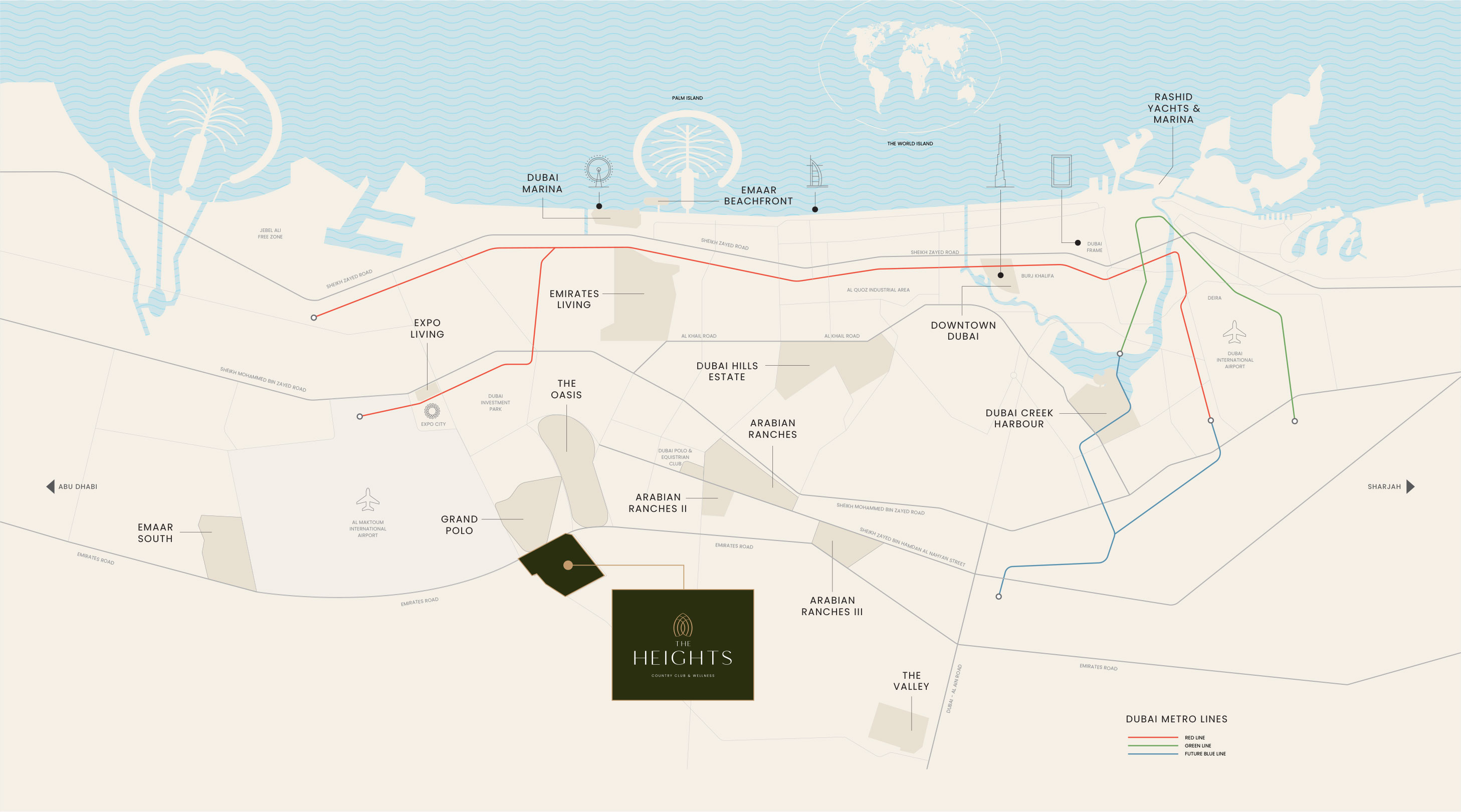 EMAAR Serro at The Heights Country Club Location Image