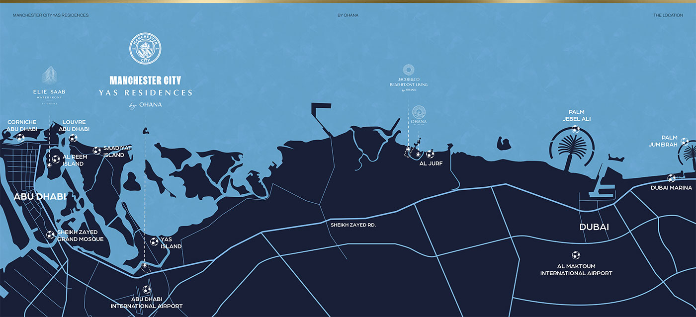 Manchester City Yas Residences by Ohana at Yas Canal Location Image