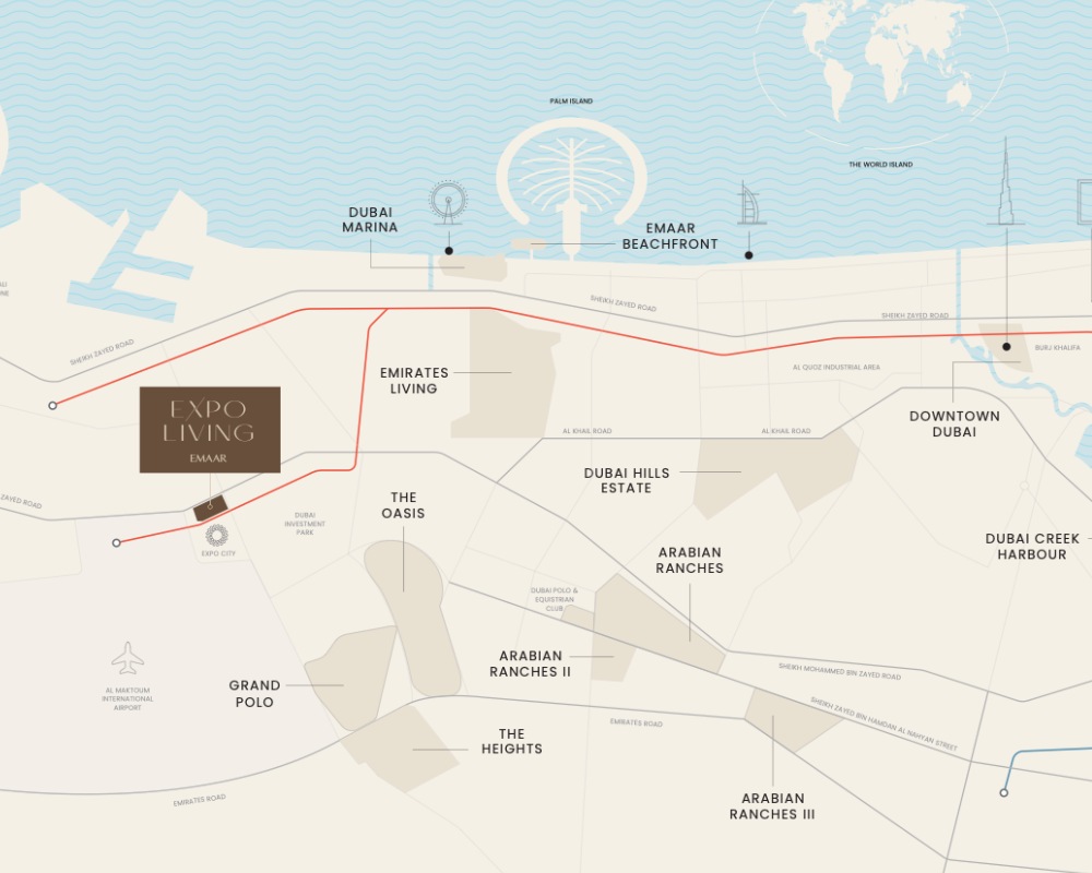 Terra Woods at Expo Living by Emaar Properties Location Image