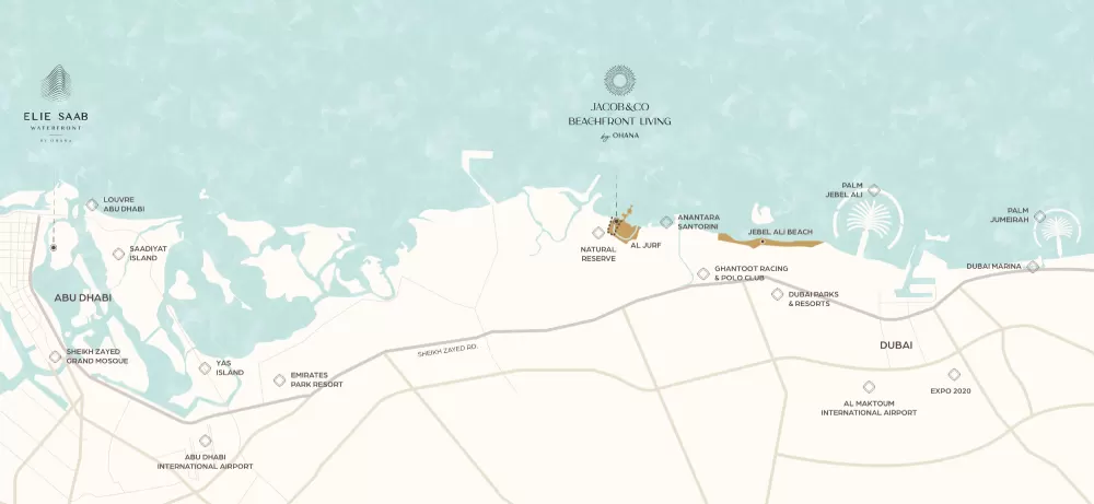 Location map of Jacob & Co. Beachfront Living by Ohana