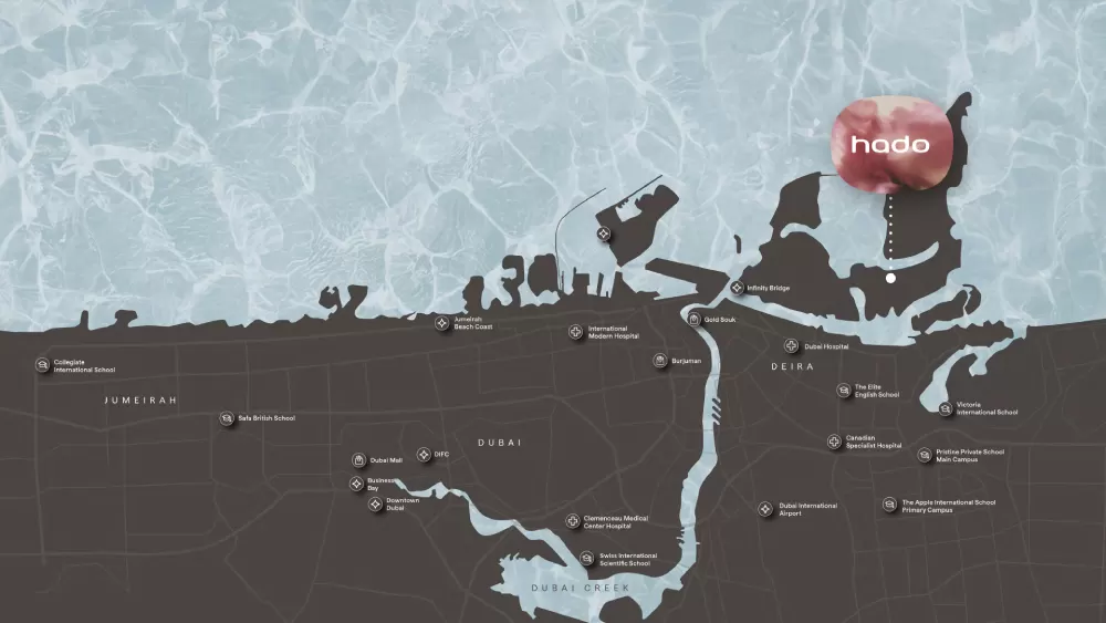 Location map of HADO by Beyond Developments